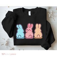 Kawaii Cute Easter Bunny Rabbits Sweatshirt thumb 2