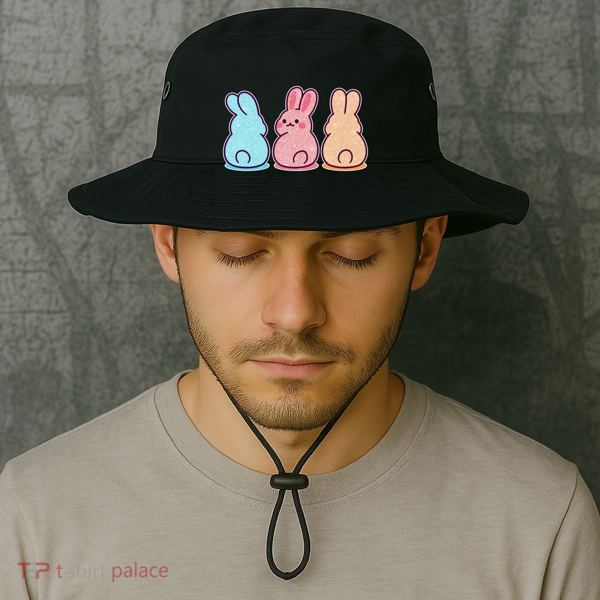 Kawaii Cute Easter Bunny Rabbits Bucket Hat