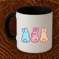 Kawaii Cute Easter Bunny Rabbits Coffee Mug thumb 2