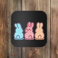 Kawaii Cute Easter Bunny Rabbits Coaster thumb 0
