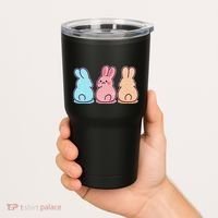 Kawaii Cute Easter Bunny Rabbits Tumbler thumb 2