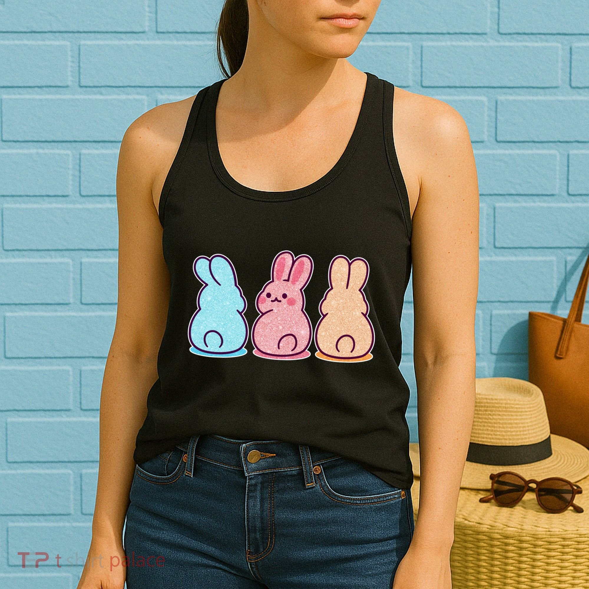 Kawaii Cute Easter Bunny Rabbits Women's Tank Top