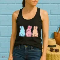 Kawaii Cute Easter Bunny Rabbits Women's Tank Top thumb 2