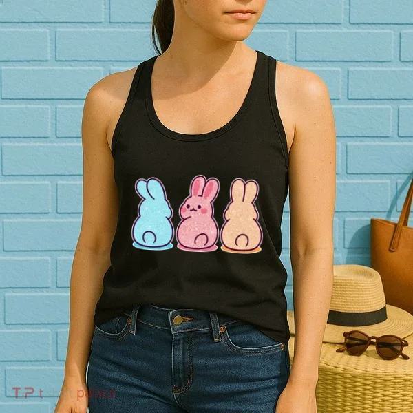 Kawaii Cute Easter Bunny Rabbits Women's Tank Top