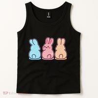 Kawaii Cute Easter Bunny Rabbits Tank Top thumb 2