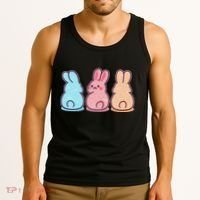 Kawaii Cute Easter Bunny Rabbits Tank Top thumb 3