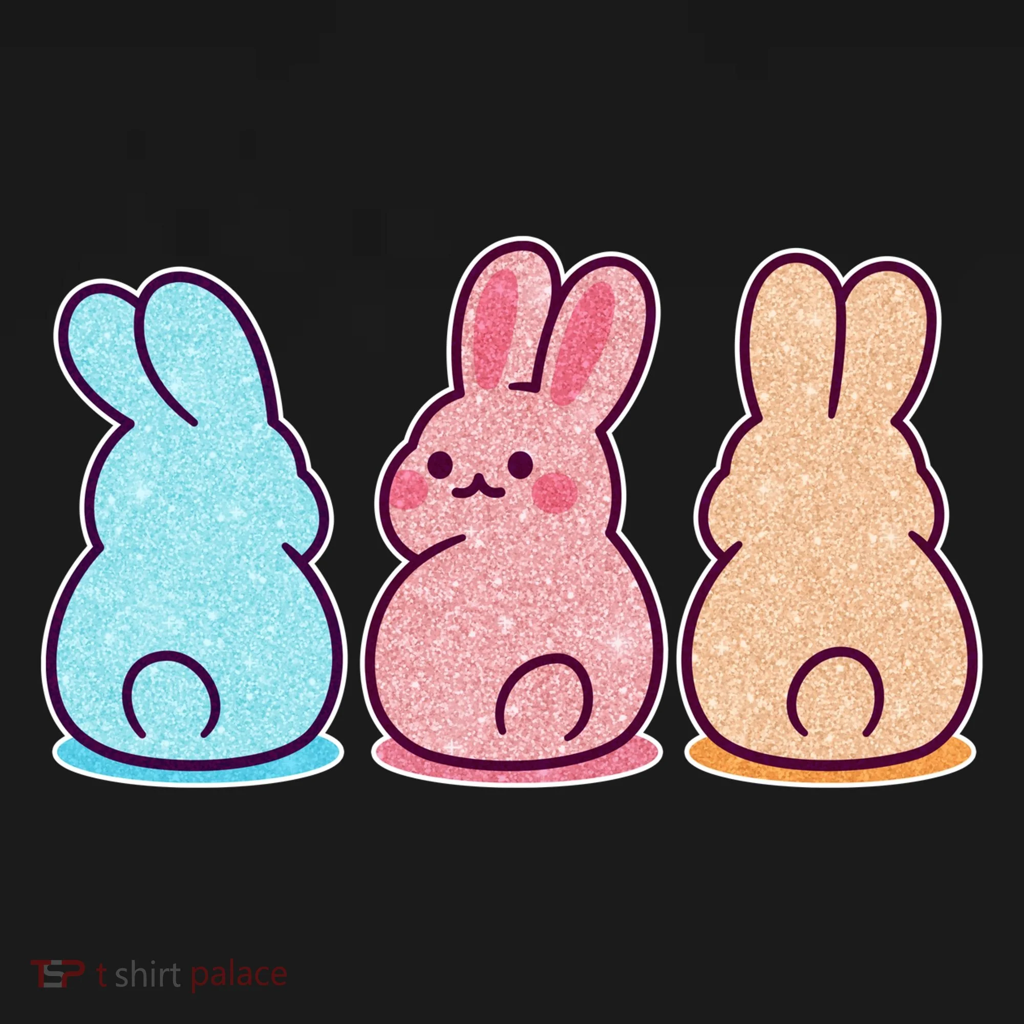 Kawaii Cute Easter Bunny Rabbits Women's Long Sleeve Shirt