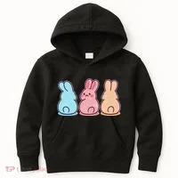 Kawaii Cute Easter Bunny Rabbits Kids Hoodie thumb 0