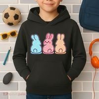 Kawaii Cute Easter Bunny Rabbits Kids Hoodie thumb 2
