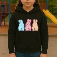 Kawaii Cute Easter Bunny Rabbits Kids Hoodie thumb 3