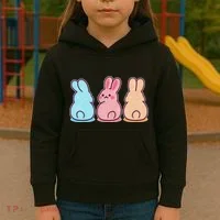 Kawaii Cute Easter Bunny Rabbits Kids Hoodie thumb 3