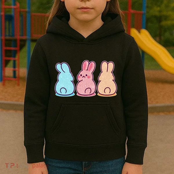 Kawaii Cute Easter Bunny Rabbits Kids Hoodie