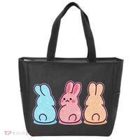 Kawaii Cute Easter Bunny Rabbits Tote Bag thumb 0