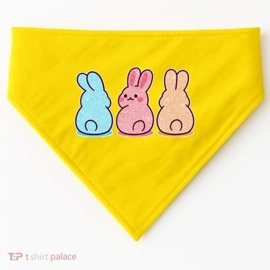 Kawaii Cute Easter Bunny Rabbits USA-Made Doggie Bandana