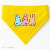 Kawaii Cute Easter Bunny Rabbits USA-Made Doggie Bandana thumb 0