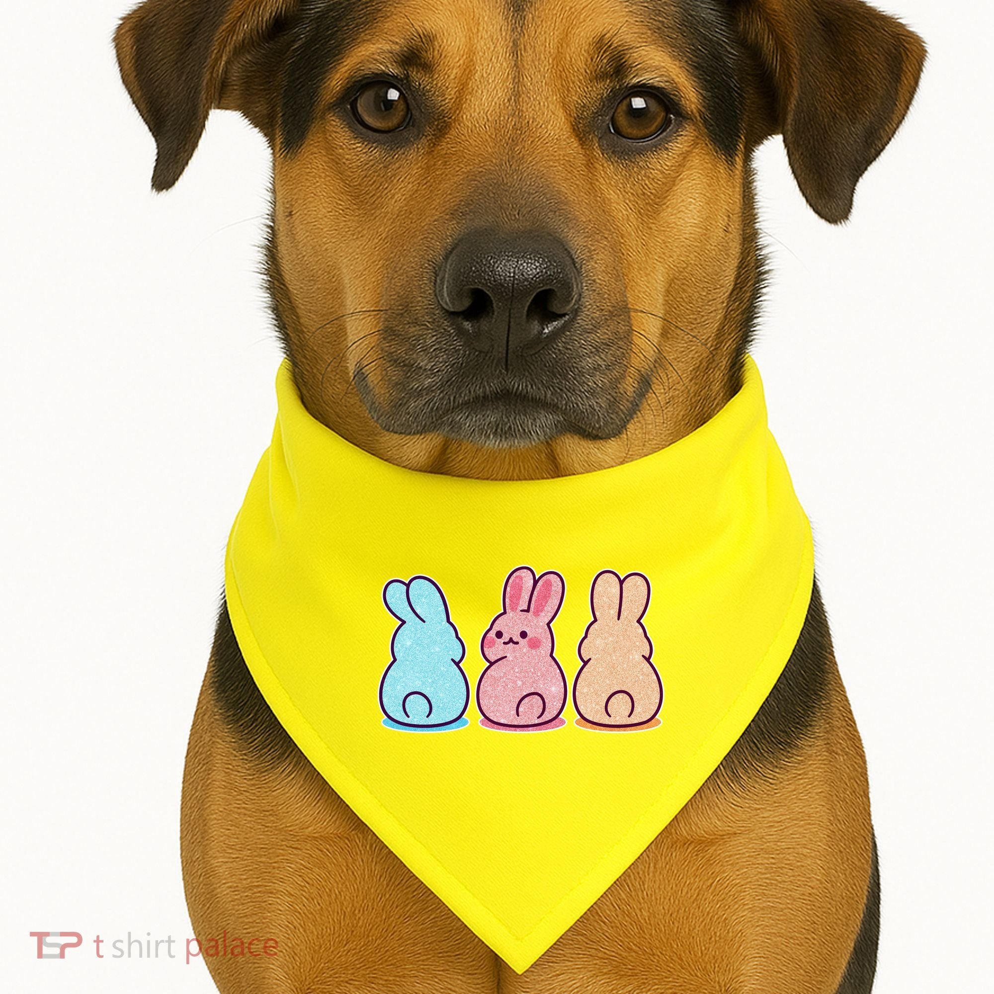 Kawaii Cute Easter Bunny Rabbits USA-Made Doggie Bandana