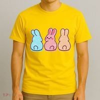 Kawaii Cute Easter Bunny Rabbits T-Shirt thumb 3