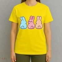 Kawaii Cute Easter Bunny Rabbits T-Shirt thumb 4