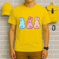 Kawaii Cute Easter Bunny Rabbits T-Shirt thumb 6