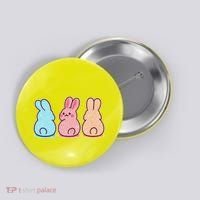 Kawaii Cute Easter Bunny Rabbits Button thumb 0