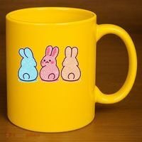 Kawaii Cute Easter Bunny Rabbits 11oz C Handle Ceramic Mug thumb 3