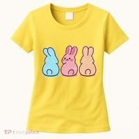 Kawaii Cute Easter Bunny Rabbits Women's T-Shirt thumb 0
