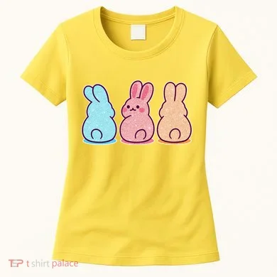 Kawaii Cute Easter Bunny Rabbits Women's T-Shirt