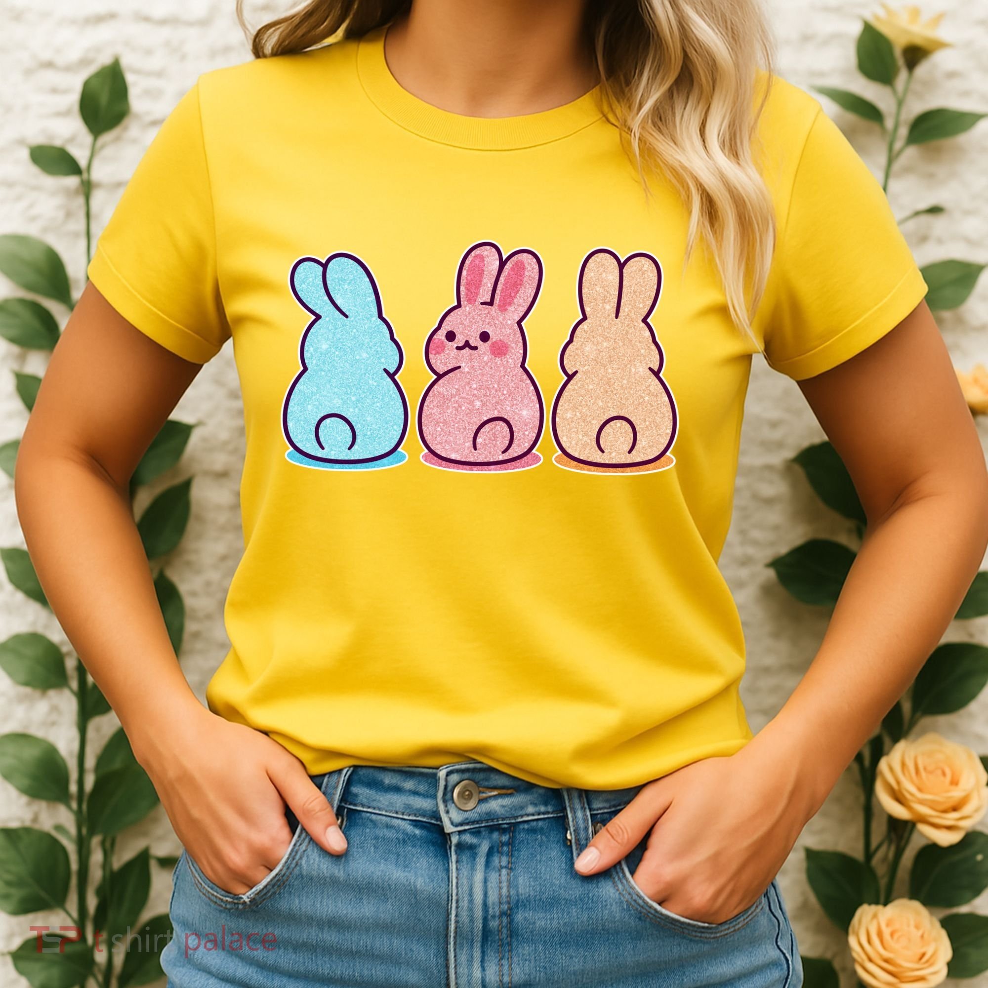 Kawaii Cute Easter Bunny Rabbits Women's T-Shirt