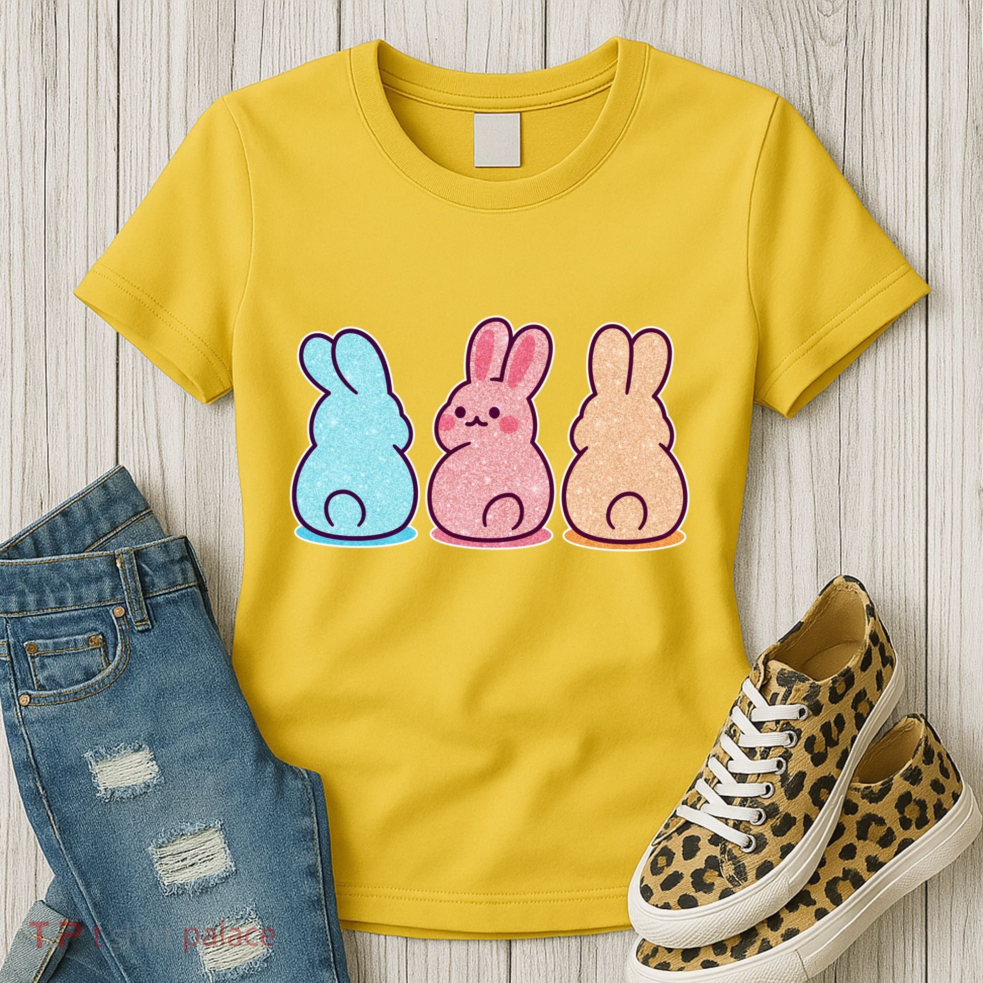Kawaii Cute Easter Bunny Rabbits Women's T-Shirt