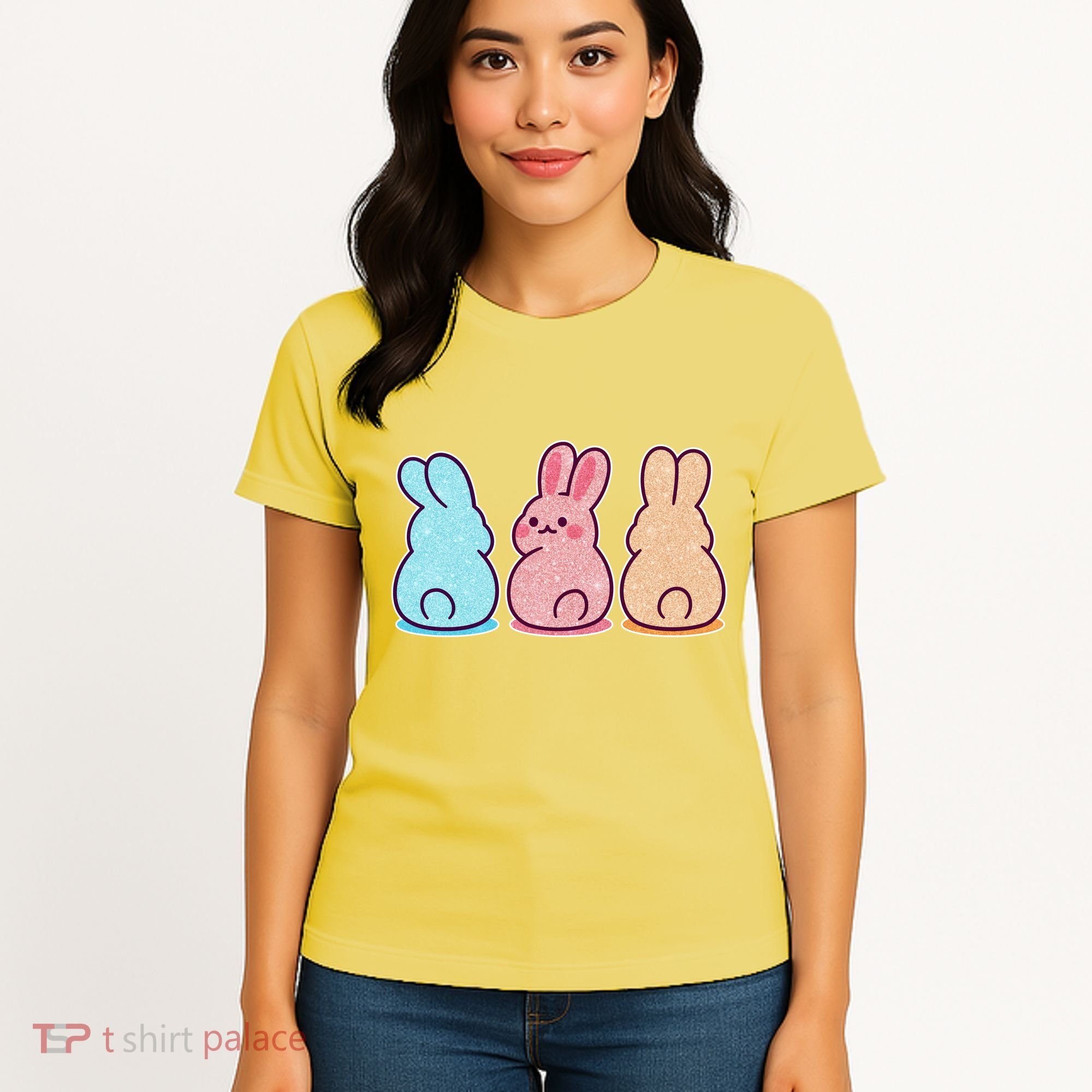 Kawaii Cute Easter Bunny Rabbits Women's T-Shirt
