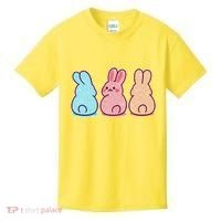 Kawaii Cute Easter Bunny Rabbits Kids T-Shirt thumb 0
