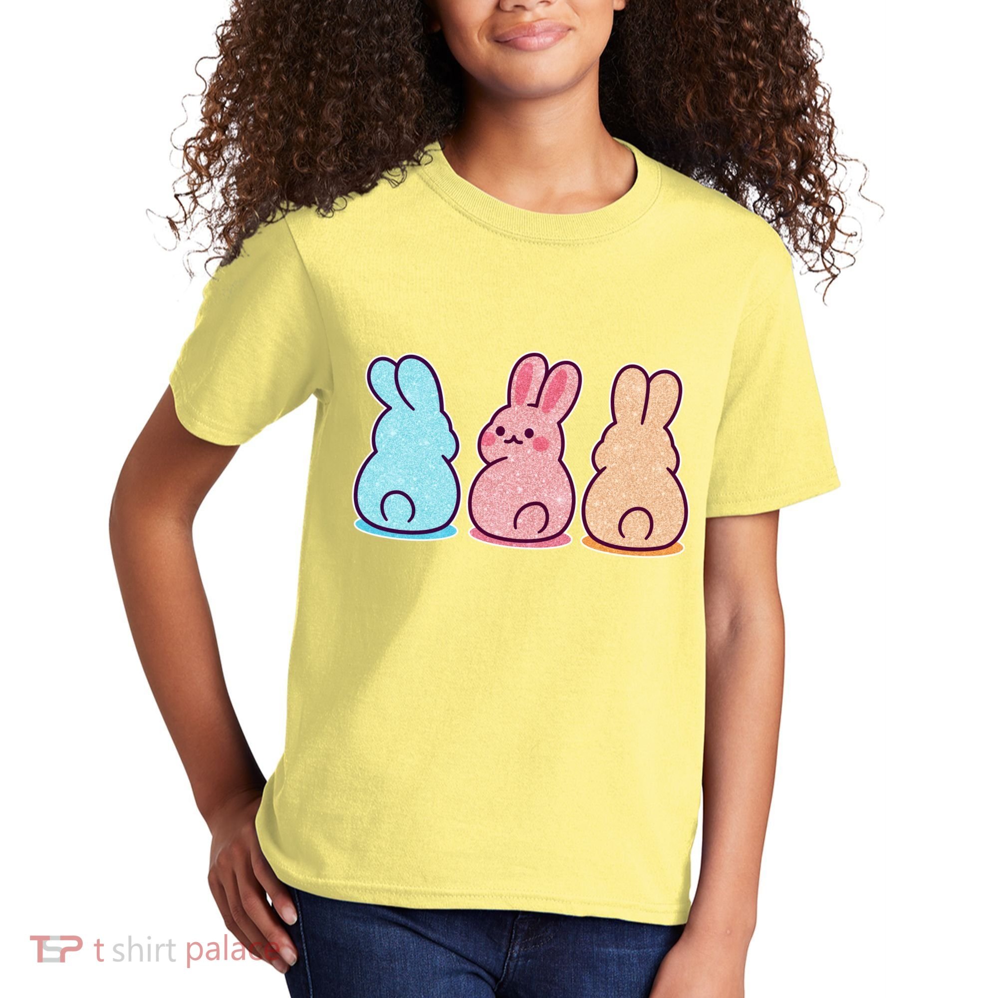 Kawaii Cute Easter Bunny Rabbits Kids T-Shirt