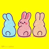 Kawaii Cute Easter Bunny Rabbits Kids T-Shirt thumb 4