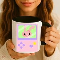 Kawaii Gamer Bunny Rabbit Coffee Mug thumb 3