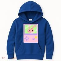 Kawaii Gamer Bunny Rabbit Kids Hoodie thumb 0