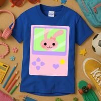 Kawaii Gamer Bunny Rabbit Kids T-Shirt thumb 3