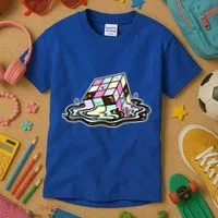 Kawaii Melting Melting Rubix Kids T-Shirt thumb 3
