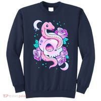 Kawaii Pastel Goth Cute Creepy Skull Serpent Snake Roses Sweatshirt thumb 0