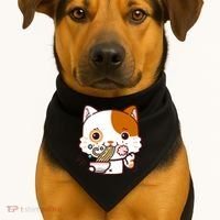 Kawaii Ramen Cat USA-Made Doggie Bandana thumb 1