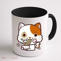 Kawaii Ramen Cat Coffee Mug thumb 1