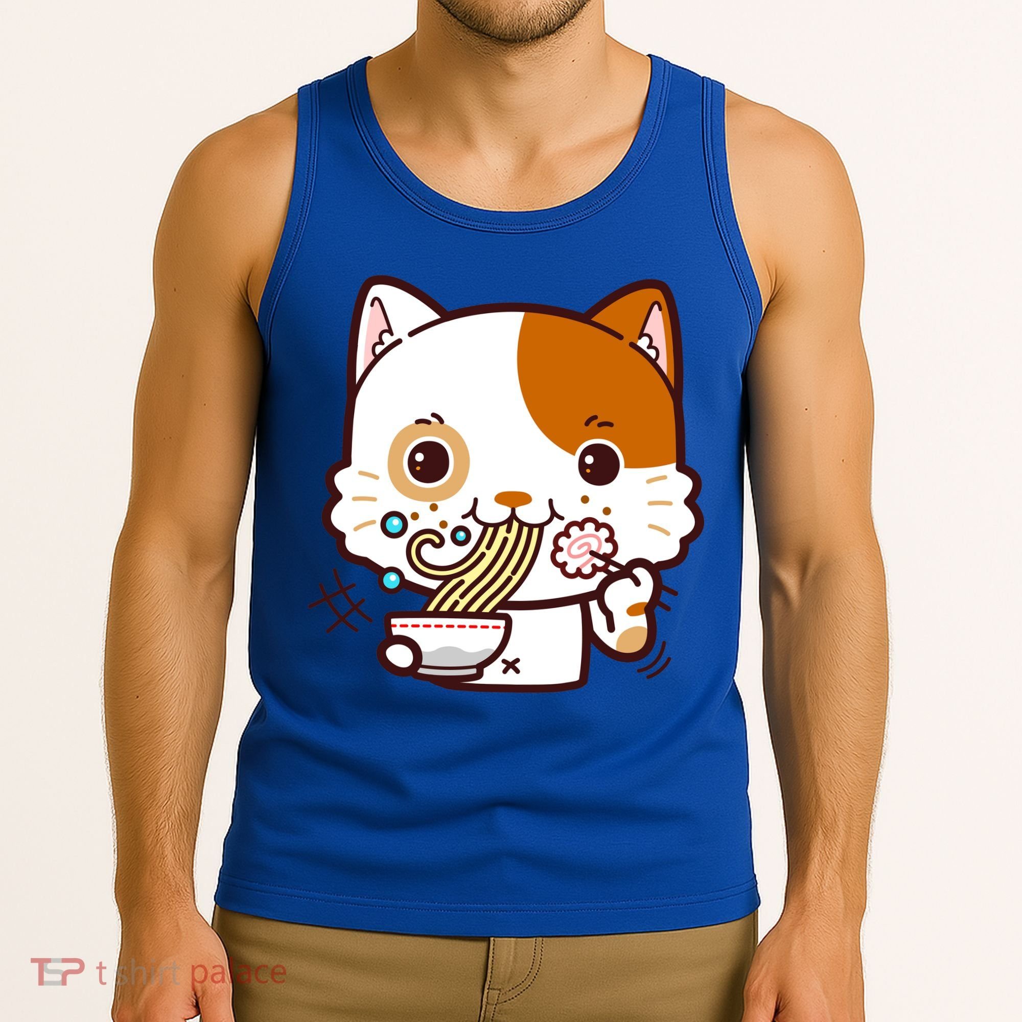 Kawaii Ramen Cat Tank Top