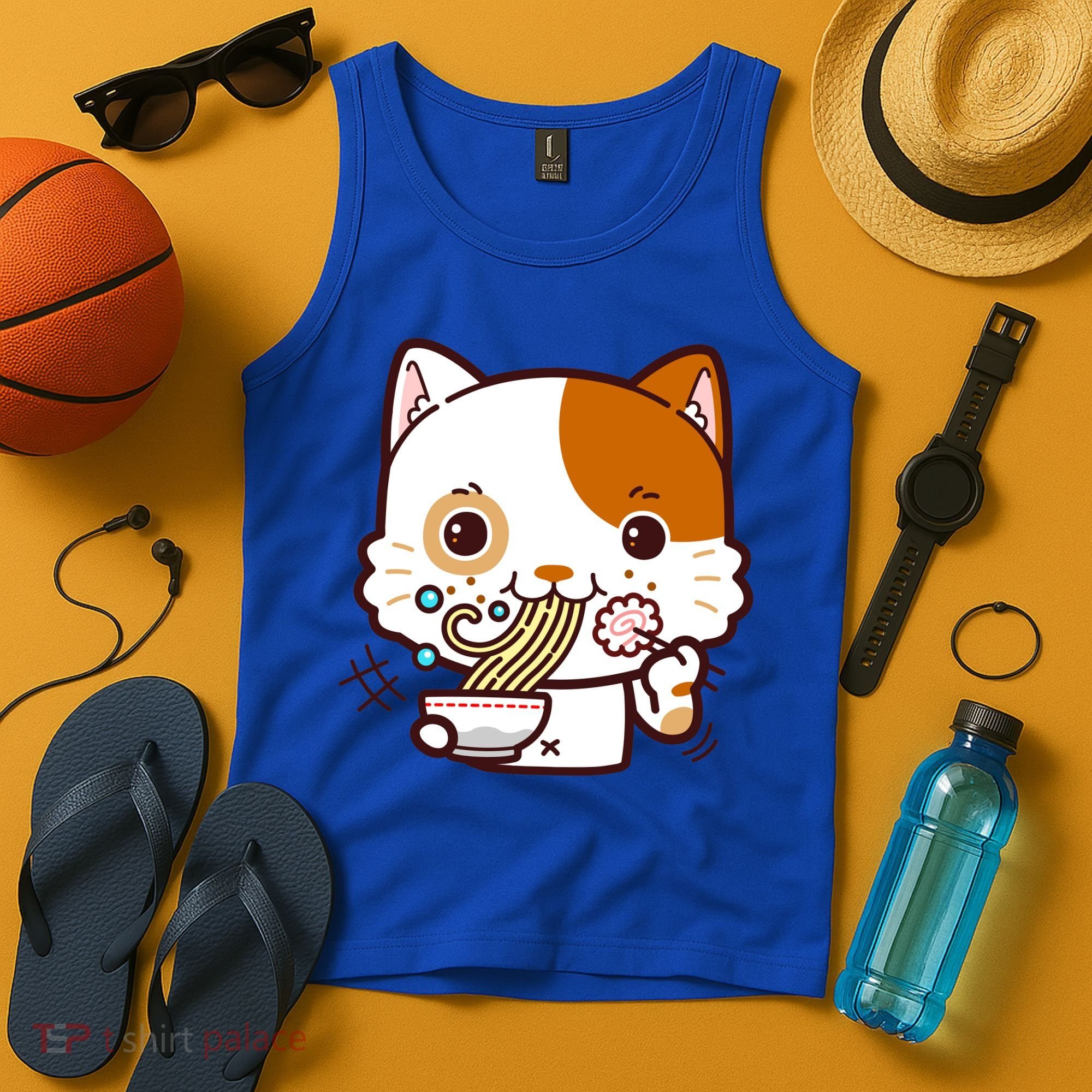Kawaii Ramen Cat Tank Top