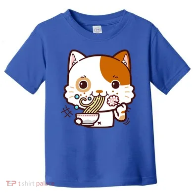 Kawaii Ramen Cat Toddler T-Shirt