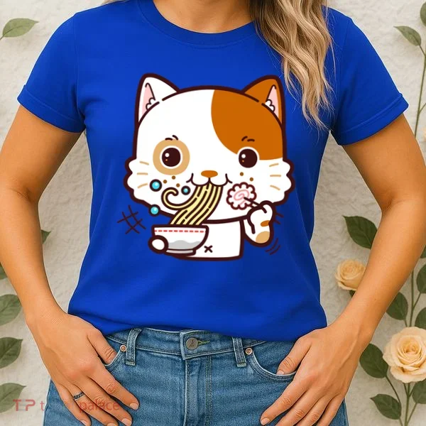 Kawaii Ramen Cat Women's T-Shirt
