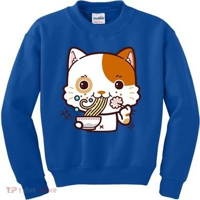 Kawaii Ramen Cat Kids Sweatshirt