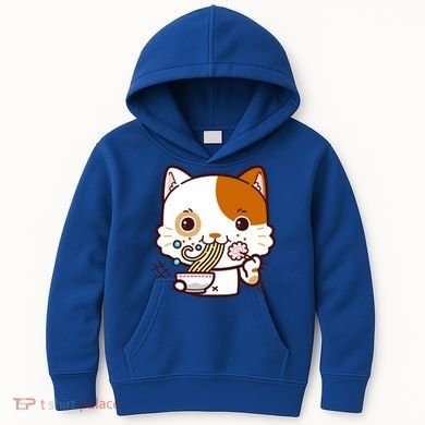 Kawaii Ramen Cat Kids Hoodie