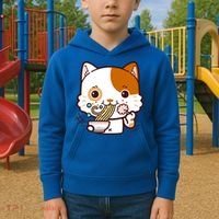 Kawaii Ramen Cat Kids Hoodie thumb 2