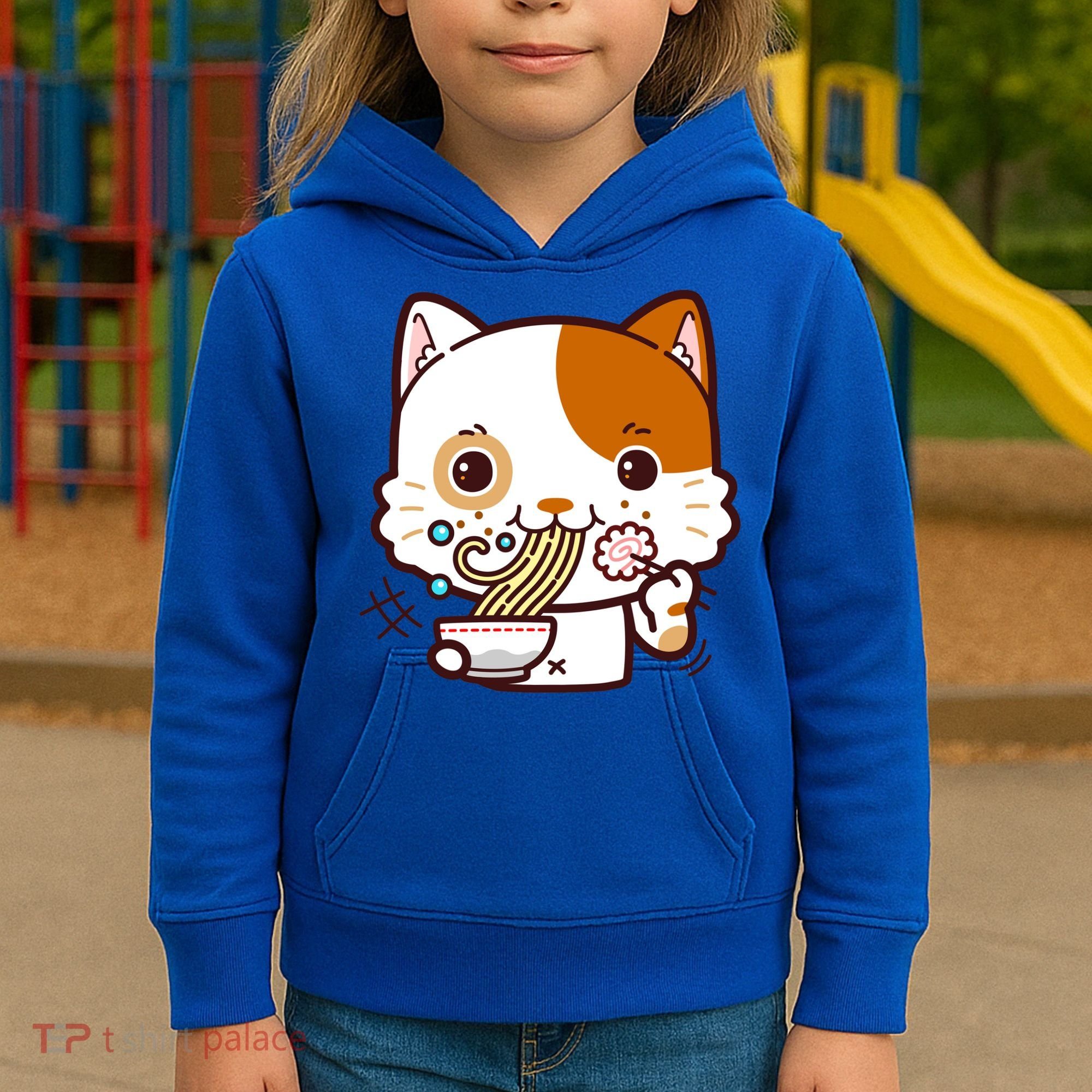 Kawaii Ramen Cat Kids Hoodie