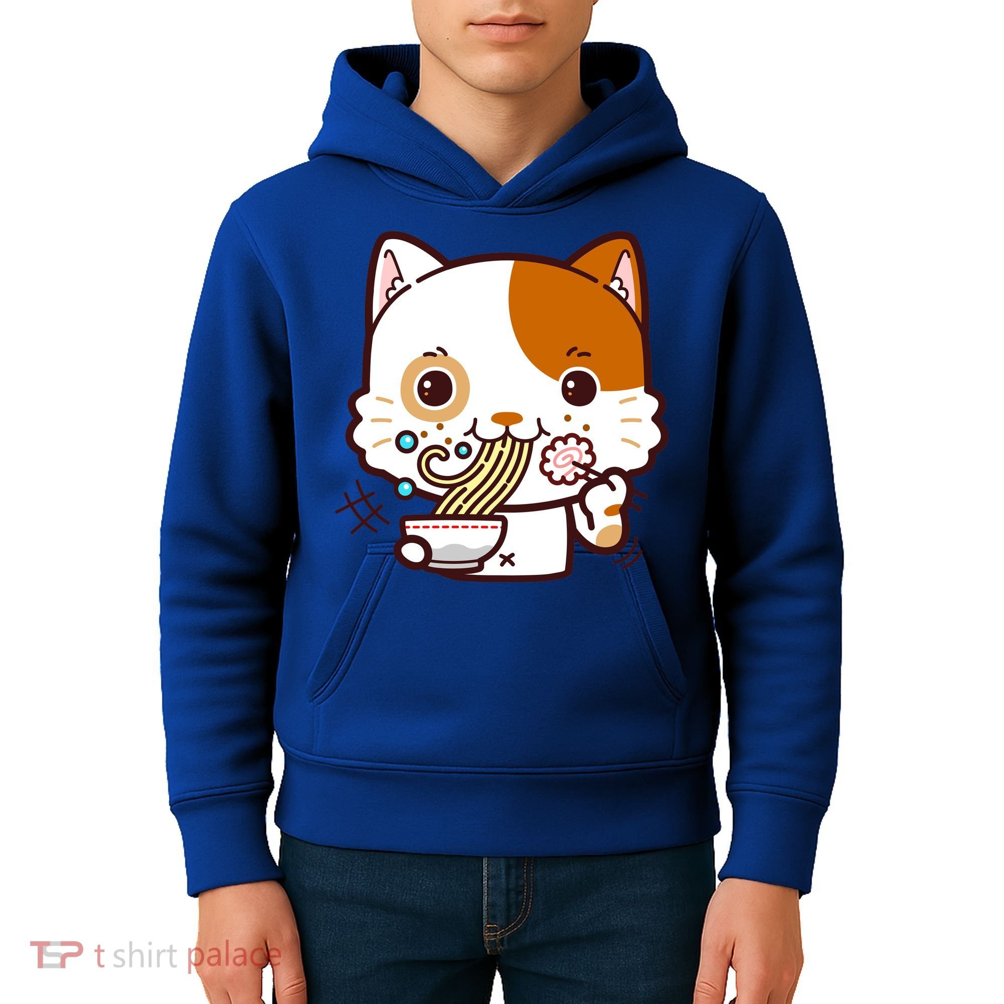 Kawaii Ramen Cat Kids Hoodie