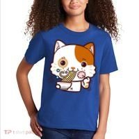 Kawaii Ramen Cat Kids T-Shirt thumb 2